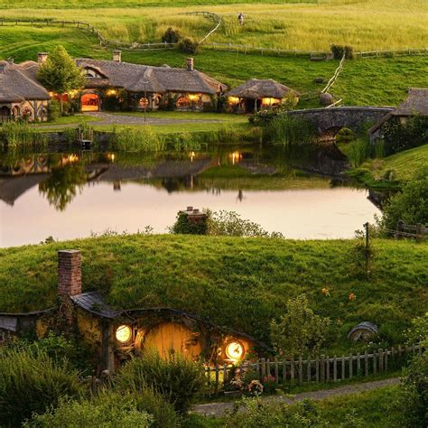 Hobbiton Movie Set .